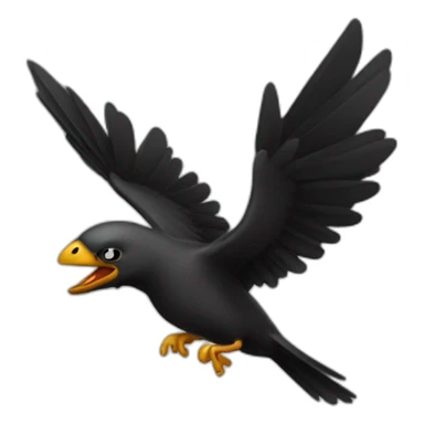 Bite noir avec des ailes sticker