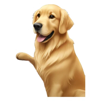 golden retriever having a dinner party sticker