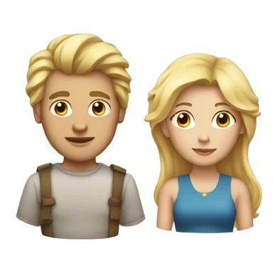 Man and woman with blonde hair in zodiac sticker