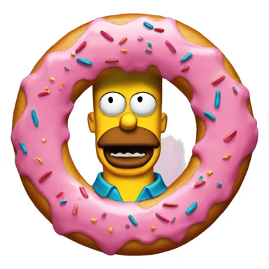 Simpsons donut sticker