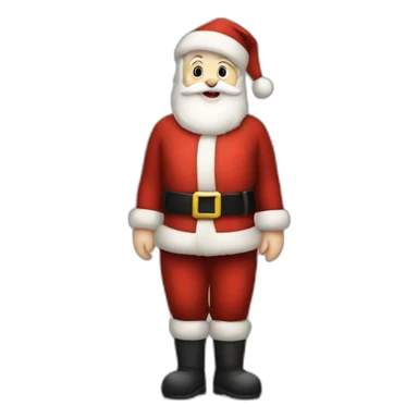 pale skin santa claus full body sticker