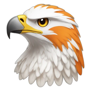 Eagle With only orange and white plumage sticker