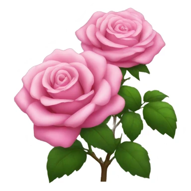 pink rose bush sticker