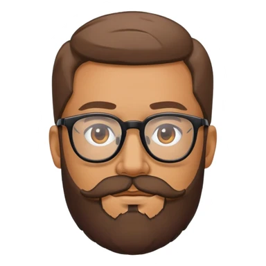 Hombre con barba y lentes sticker