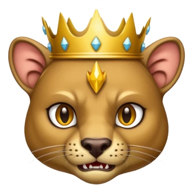 Fossa animal wearing a crown is angry sticker