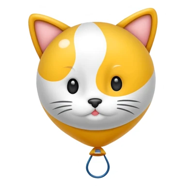 Elinde balon tutan kedi sticker