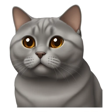Choclate british shorthair with Brown eyes sitting  sticker