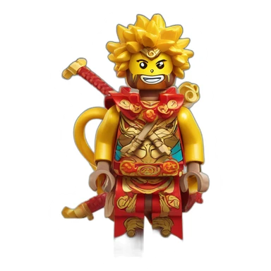 Sun Wukong looking at the sun-Lego Monkie kid sticker