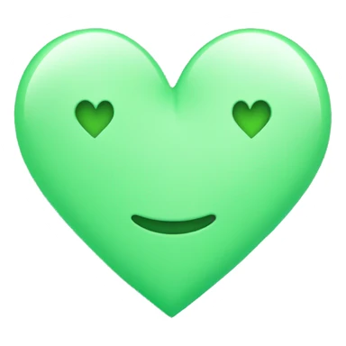light green heart sticker