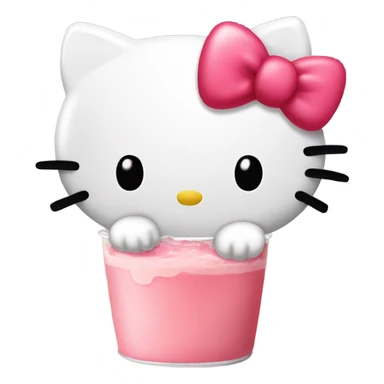 Hello kitty drinking boba  sticker