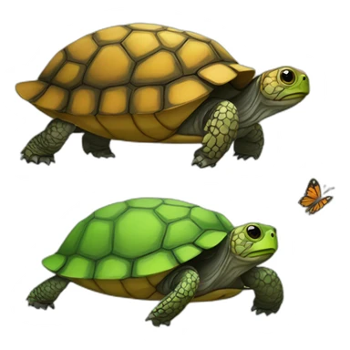 hybrid  between tortoise and buttefly sticker
