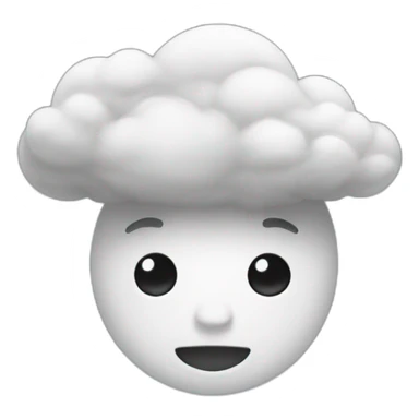 Un nuage dans un  visage sticker
