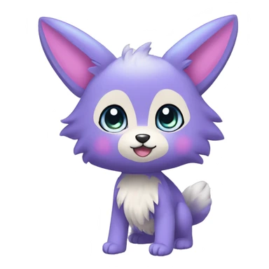  High quality detailed Cute Cool Kawaii stylish Pretty Chibi Fur-Sona Shiny Colorful Sparkly Fakemon Full Body sticker