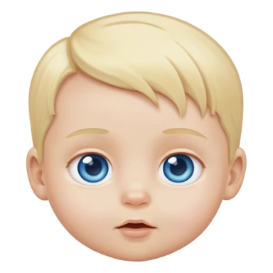 White baby with blue eyes and blonde hair sticker