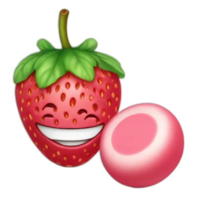 chewing gum stramberry sticker