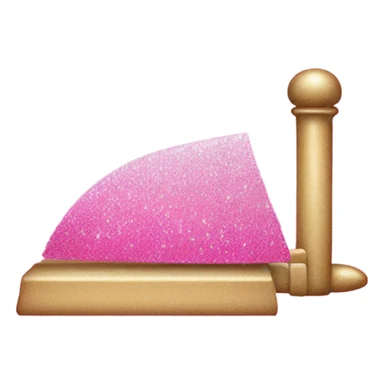 Pink ombre realistic guillotine with glitter sticker