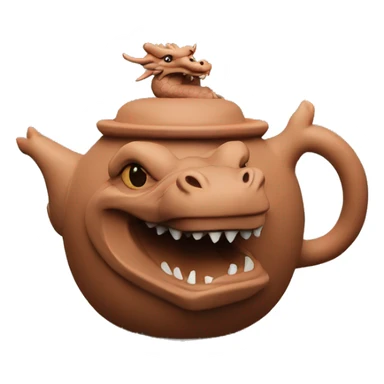 Yixing clay dragon teapot  sticker