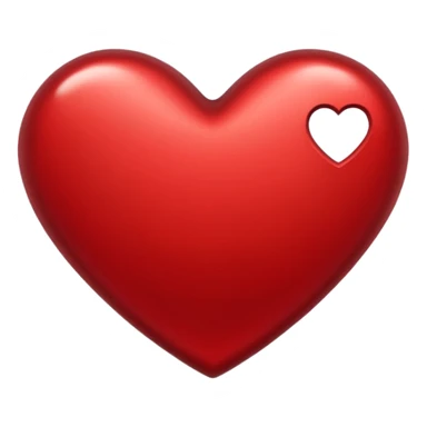 heart with metallic red finish sticker