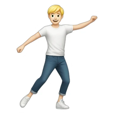 white boy dancing sticker