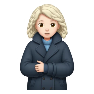 very cold person sticker