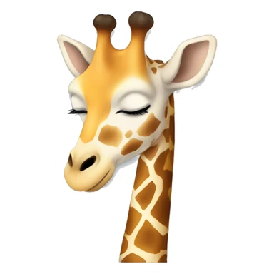 A sleeping giraffe  sticker