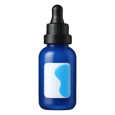 blue serum with white Lid sticker
