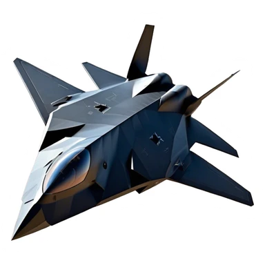 F-117 Nighthawk - Lockheed Martin (Stealth Grey) A futuristic stealth attack aircraft with a distinct faceted, angular design in a stealthy matte grey. Its sharp, jagged edges and unconventional, almost alien-like shape make it look like a shadow cutting through the night sky. The surface should appear non-reflective with subtle panel lines. sticker