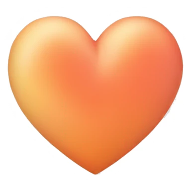 peach coloured heart sticker