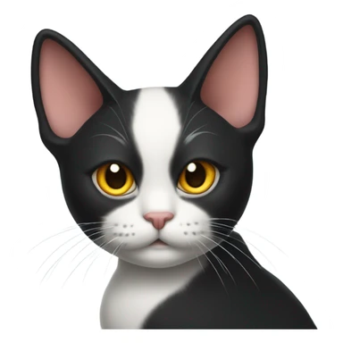 tuxedo cat with devil horns  sticker