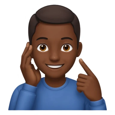 👂🏾🤏🏾 combined with a smile  sticker