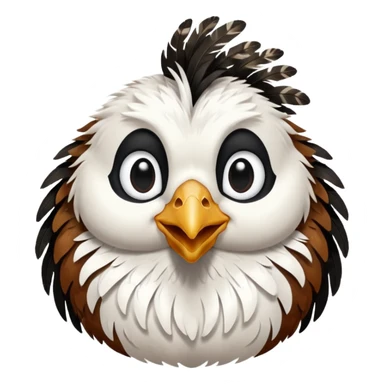 chicken with black and white bar feathers  sticker