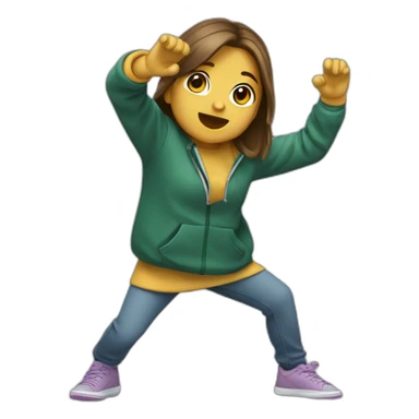 Une fille qui fait le dab sticker