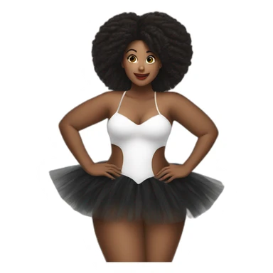 curvy-beauty-black-tutu view from below sticker