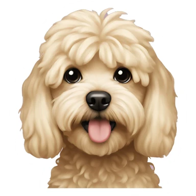maltipoo and blonde girl together sticker