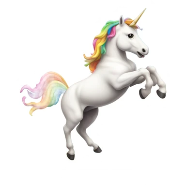 Unicorn jumping over a rainbow  sticker