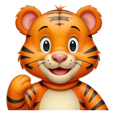 classic Tigger from Winnie the Pooh, cheerful and energetic sticker