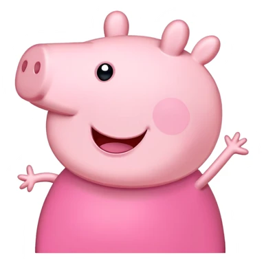 Peppa Pig cartoon character sticker
