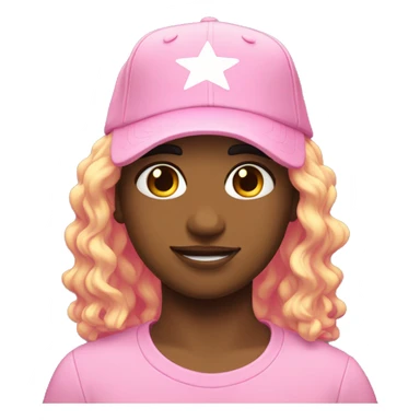 triumph pink hat yellow hair sticker