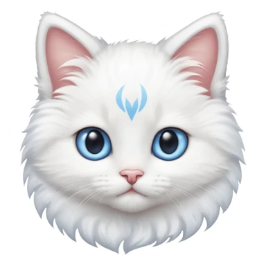 a cute blue eyed kitten sticker