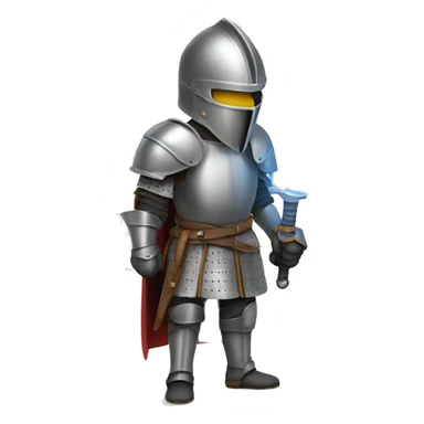 knight with a light sabor sticker