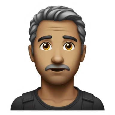 realistic portrait sad sticker