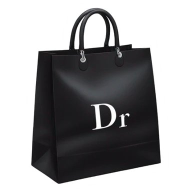 Black Dior shopping bag sticker