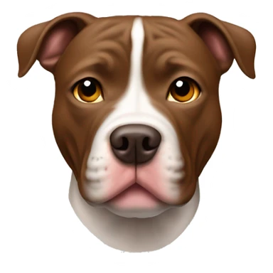 pitbull marron con franja blanca en la cara sticker