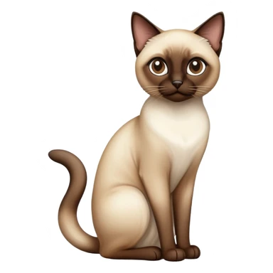 Siamese cat sitting  sticker