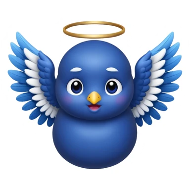 blueberry with angel wings sticker