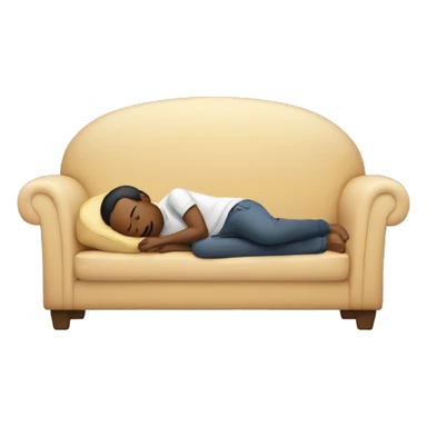 Sleeping on couch sticker