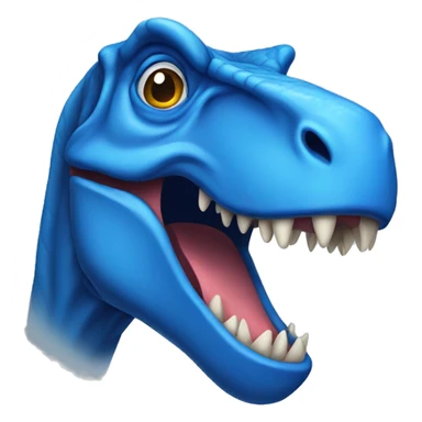 blue t-rex head sticker