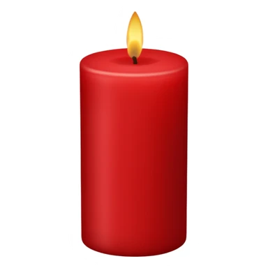 Decorative Wax Candle red sticker