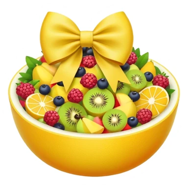 fruit salad yellow bow sticker