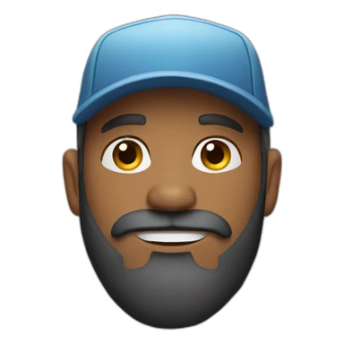 bearded man with truckers cap sticker